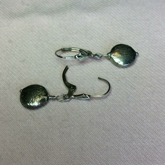 FINAL SALE PRICE Vintage Sterling Silver French Clip Earrings - Picture 2 of 3